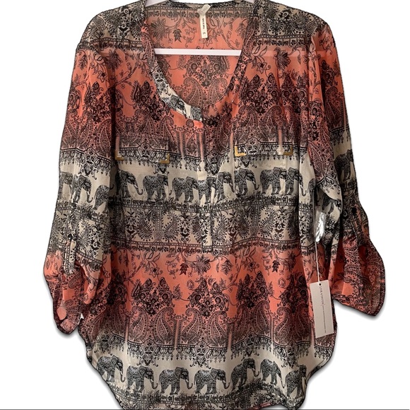 Live 4 Truth Tops - 🐘 Orange/Tan Blouse